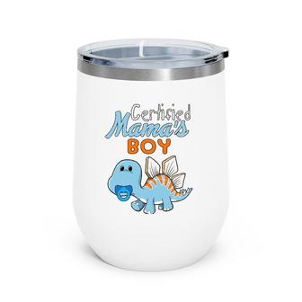 Certified Mama's Boy Pregnancy Announcement Wine Tumbler | Mazezy
