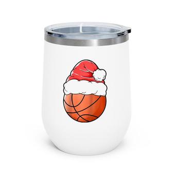 Christmas Basketballer Sport Xmas Christmas Basketball Raglan Baseball Tee Wine Tumbler | Mazezy