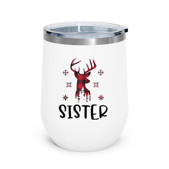 Christmas Family Clothing Deer Sister Raglan Baseball Tee Wine Tumbler | Mazezy UK