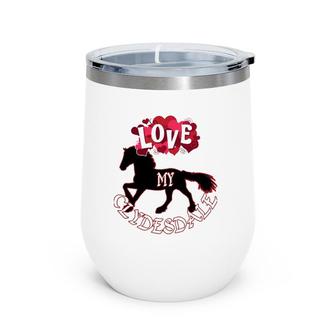 Clydesdale Horse Design For Lovers Of Clydesdales Wine Tumbler | Mazezy