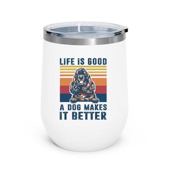 Cocker Spaniel Dog Gifts Funny Dog Dad Mom Men Women Wine Tumbler | Mazezy