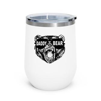 Cool Daddy Bear Gift For Father Day Wine Tumbler | Mazezy