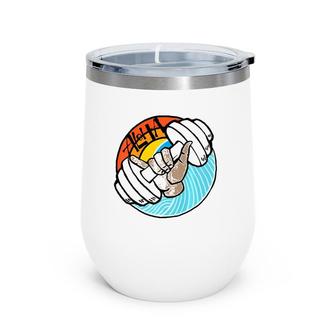 Cool Hawaiian Surf Style Fitness Wine Tumbler | Mazezy