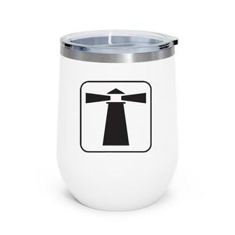 Cool Nautical Navigational Ocean Lighthouse Wine Tumbler | Mazezy