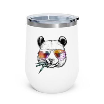 Cool Panda - Funny Panda Bear In Sunglasses Premium Wine Tumbler | Mazezy