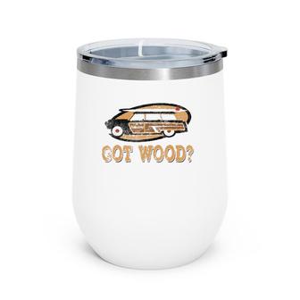 Cool Woody Wagon Hot Rod Surfer Wine Tumbler | Mazezy