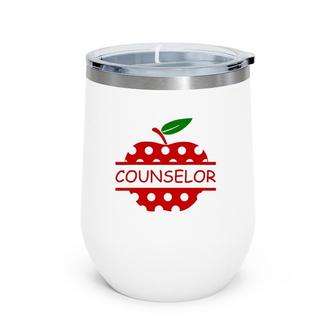 Counselor School Counselor Life Apple Wine Tumbler | Mazezy DE