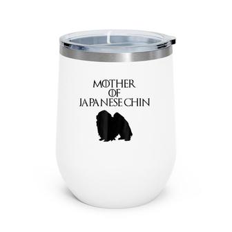Cute & Unique Black Mother Of Japanese Chin E010672 Ver2 Wine Tumbler | Mazezy