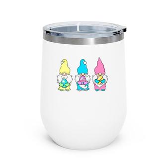 Cute Easter Gnomes Nordic Easter Sunday Egg Hunting Gnome Wine Tumbler | Mazezy