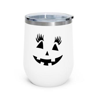 Cute Halloween Pumpkin Party Gift Wine Tumbler | Mazezy