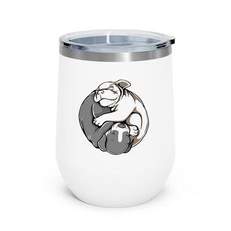 Cute Pitbull Puppy Pittie Lover Pitty Mom Gifts Wine Tumbler | Mazezy