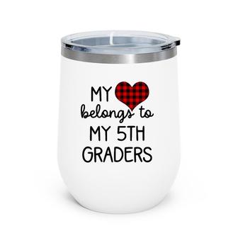 Cute Sweet Gift Idea For 5Th Grade Teacher Wine Tumbler | Mazezy