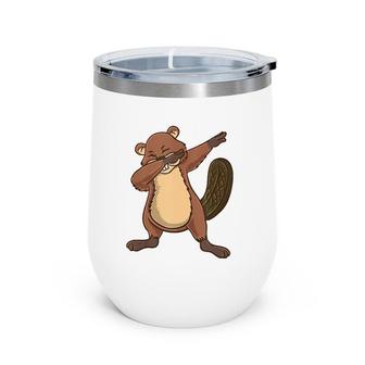 Dabbing Beaver Lover Wine Tumbler | Mazezy