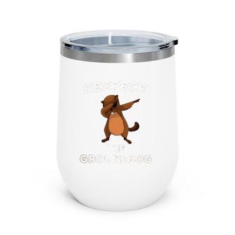 Dabbing Groundhog Day Respect The Groundhog Funny Wine Tumbler | Mazezy