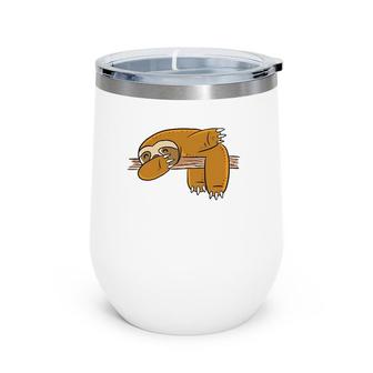 Dabbing Sloth Sloth Dab Dance Lazy Animal Gift Wine Tumbler | Mazezy