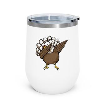 Dabbing Turkey Thanksgiving Party Gift Wine Tumbler | Mazezy