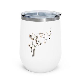 Dandelions Beagle Dog Wine Tumbler | Mazezy