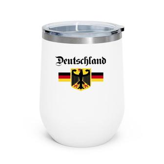 Deutschland Flag Of German Eagle Germany German Wine Tumbler | Mazezy