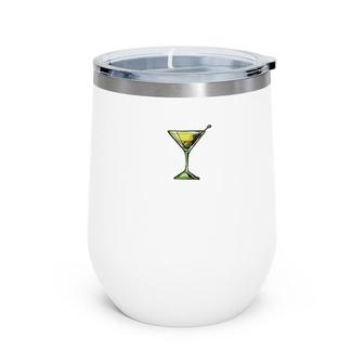 Dirty Martini Heartbeat Cocktail Glass Happy Hour Wine Tumbler | Mazezy