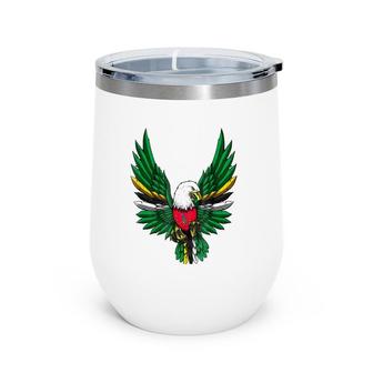 Dominica Flag Dominican Flag Eagle Wine Tumbler | Mazezy