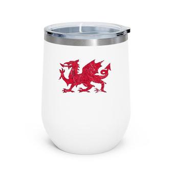 Dragon Of Wales Flag Welsh Cymru Flags Medieval Welsh Rugby Tank Top Wine Tumbler | Mazezy