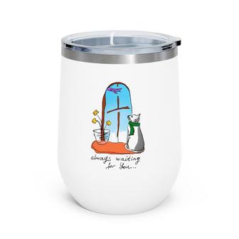 Dreaming Cat Humor Vintage Wine Tumbler | Mazezy