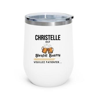 Drinking Christelle Personalized Name Gift Wine Tumbler | Mazezy