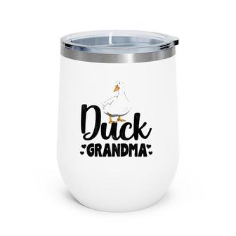 Duck Grandma Funny Water Ducklings Gift Wine Tumbler | Mazezy