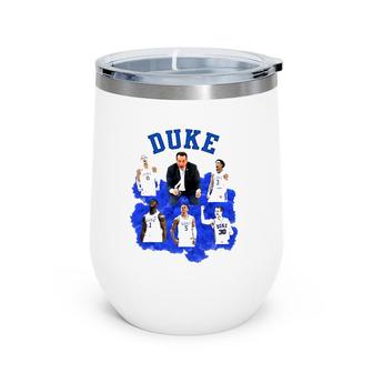 Duke Mike Krzyzewski Coach K The Goat Wine Tumbler | Mazezy