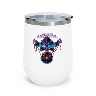 Dungeon Meowster Funny Nerdy Gamer Cat D20 Tabletop Rpg Zip Wine Tumbler | Mazezy