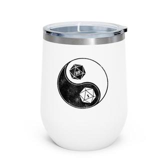 Dungeons Dice Rpg Ying & Yang Wine Tumbler | Mazezy