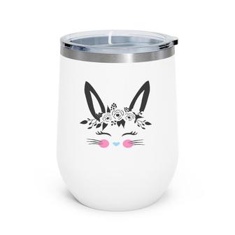 Easter Bunny Face For Her Teenage Girl Teen Daughter Wine Tumbler | Mazezy AU