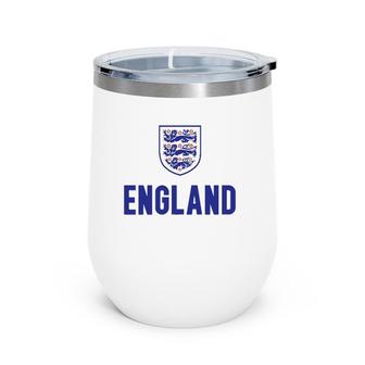 England Soccer Jersey 2020 2021 Euros Football Team Retro Wine Tumbler | Mazezy