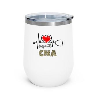 Essential Cna Heartbeat Cna Nurse Gift Wine Tumbler | Mazezy