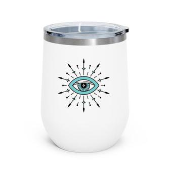 Evil Eye Protection Talisman Symbol Wine Tumbler | Mazezy DE