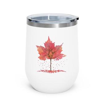 Fall Leaves Graphic Tee- Popular Fall Wine Tumbler | Mazezy