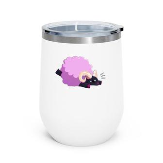 Falling Sheep Purple Sheep Wine Tumbler | Mazezy