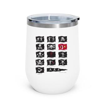 Famous Pirates Flags Pirates Lover Gift Wine Tumbler | Mazezy