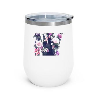 Floral New York City Graphic Tee S Urban New York City Wine Tumbler | Mazezy