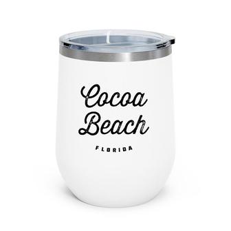 Florida Usa Cocoa Beach Florida - Cool Coastal Seashell Souvenir Wine Tumbler | Mazezy