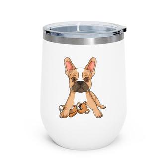 French Bulldog Frenchie Love Cute Dog Mom Funny Girls Wine Tumbler | Mazezy