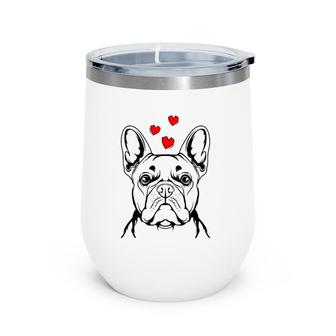 French Bulldog Frenchie Love Cute Dog Mom Funny Womens Gift Wine Tumbler | Mazezy