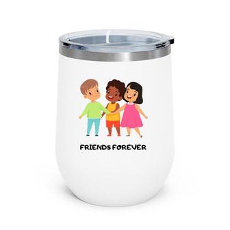 Friends Forever Matching Best Friends Forever Wine Tumbler | Mazezy