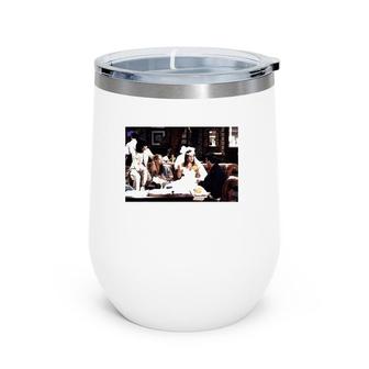 Friends Rachel Wedding Dress Portrait Wine Tumbler | Mazezy