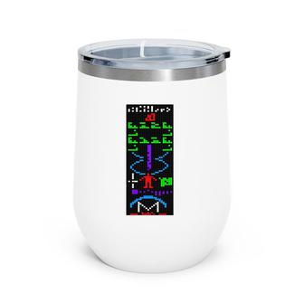 From Earth To Alien Outer Space Arecibo Puerto Rico Message Wine Tumbler | Mazezy