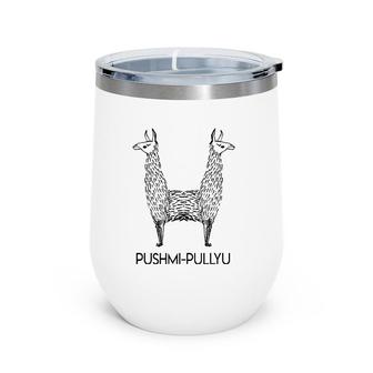 Funny Alpaca Llama , Pushmi-Pullyu Yoga Wine Tumbler | Mazezy