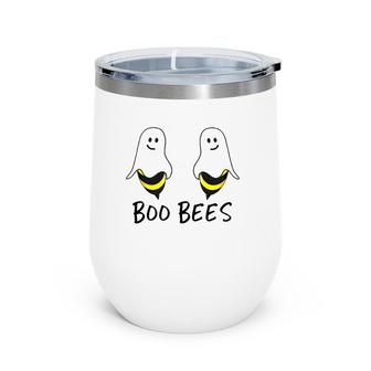 Funny Boo Bees Matching Couples Halloween Costume Wine Tumbler | Mazezy