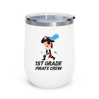 Funny Cute 1St Grade Pirate Halloween Wine Tumbler | Mazezy