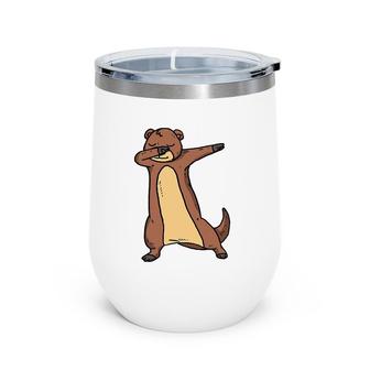 Funny Dabbing Otter Dab Dance Cool Sea Otter Lover Gift Wine Tumbler | Mazezy