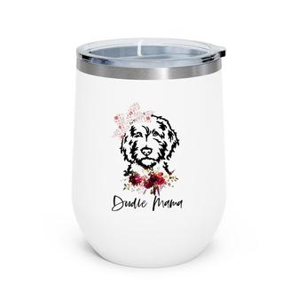 Funny Flower Doodle Mama Wine Tumbler | Mazezy